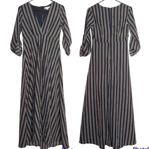 Favlux Fashion V Neck Striped Tulip Skirt Maxi Dress Size Small New With Tags